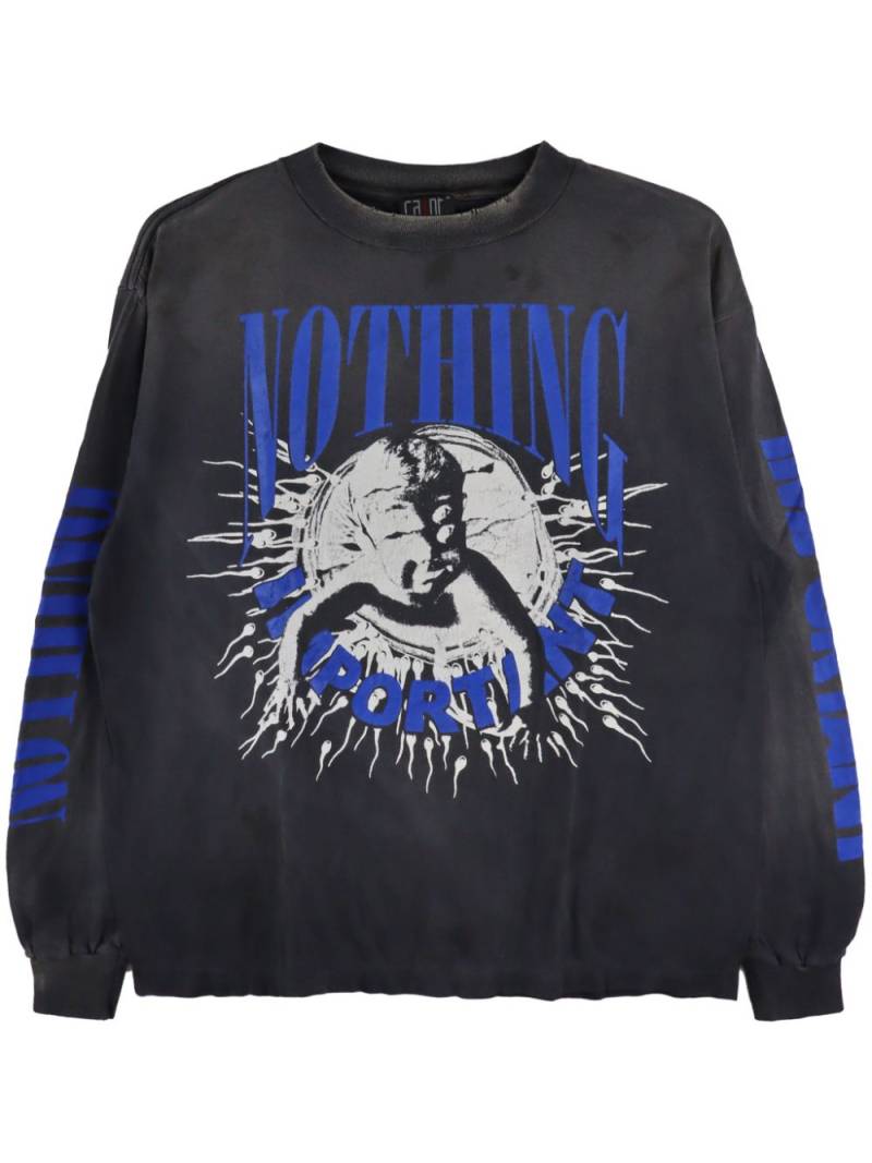 SAINT MXXXXXX x KOSUKE KAWAMURA Nothing Important sweatshirt - Black von SAINT MXXXXXX