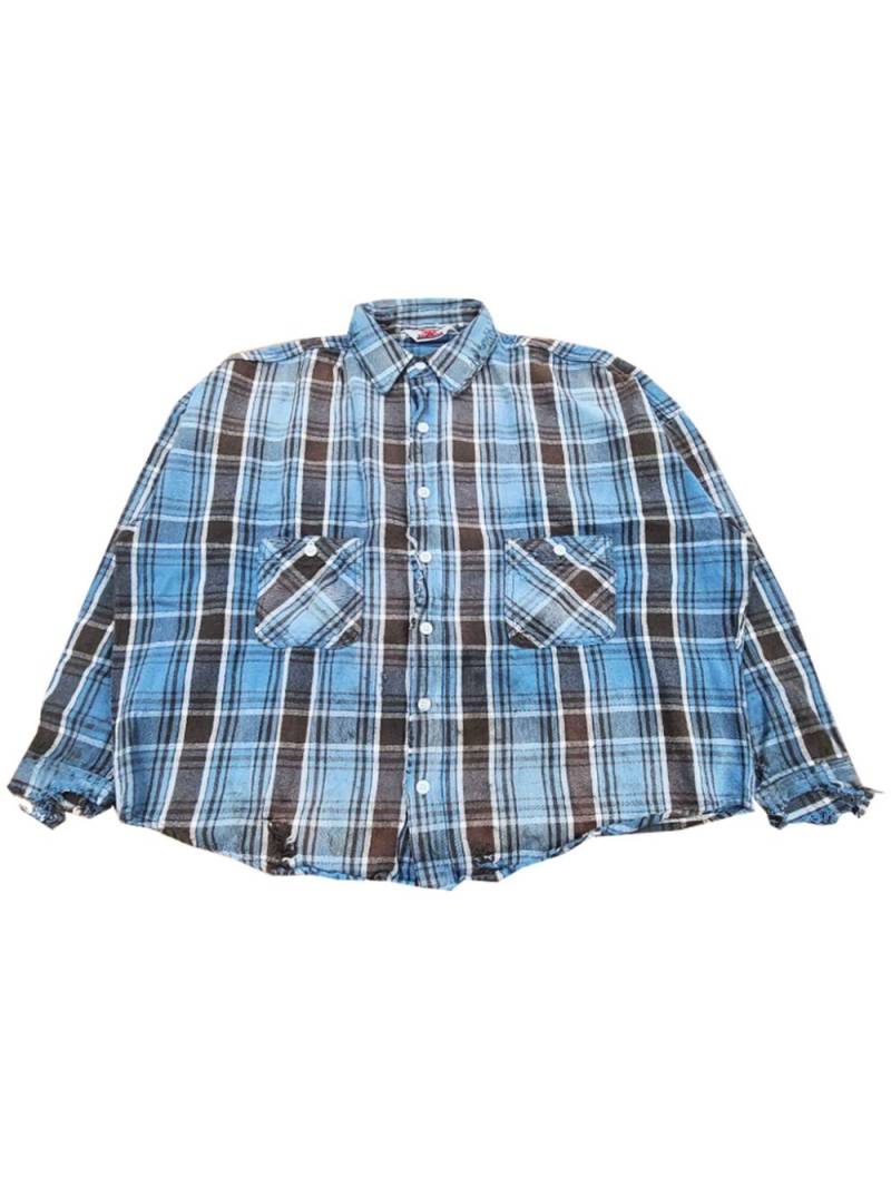 SAINT MXXXXXX check pattern flannel shirt - Blue von SAINT MXXXXXX