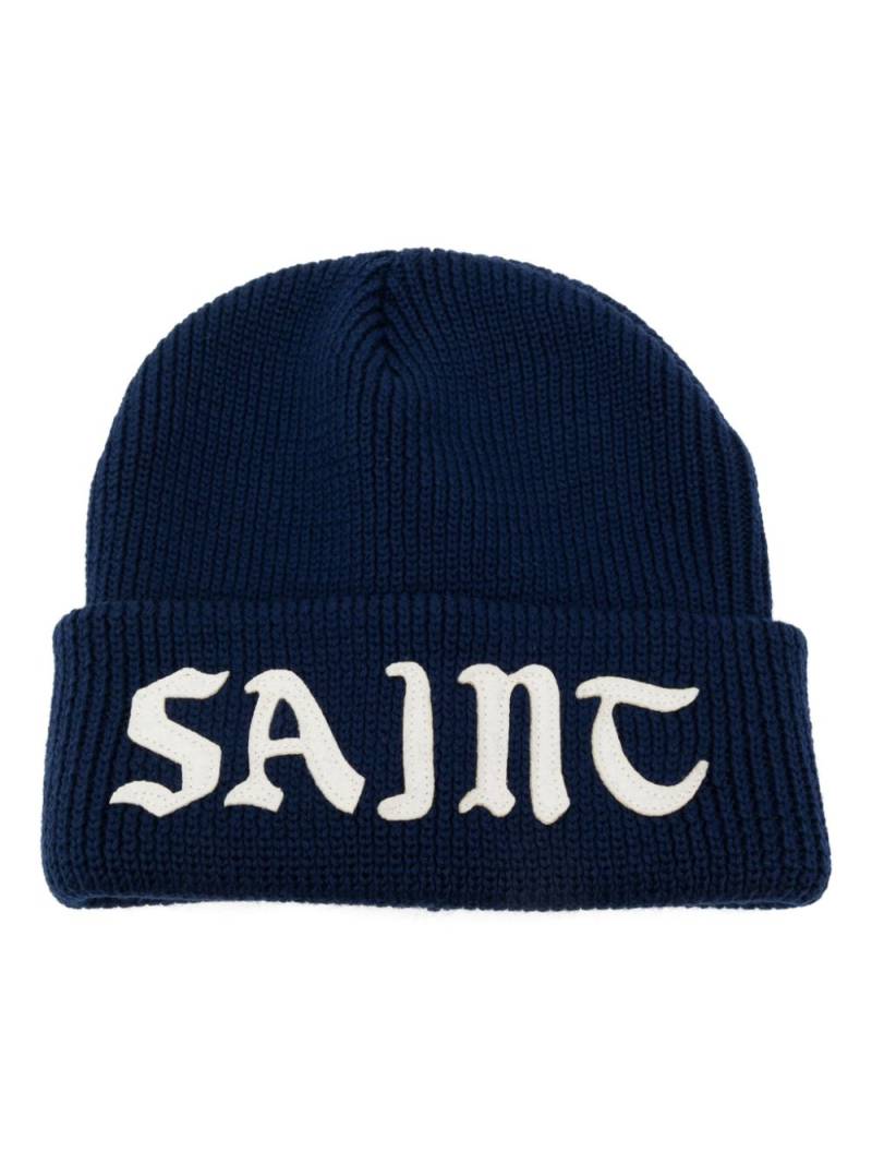 SAINT MXXXXXX logo beanie - Blue von SAINT MXXXXXX