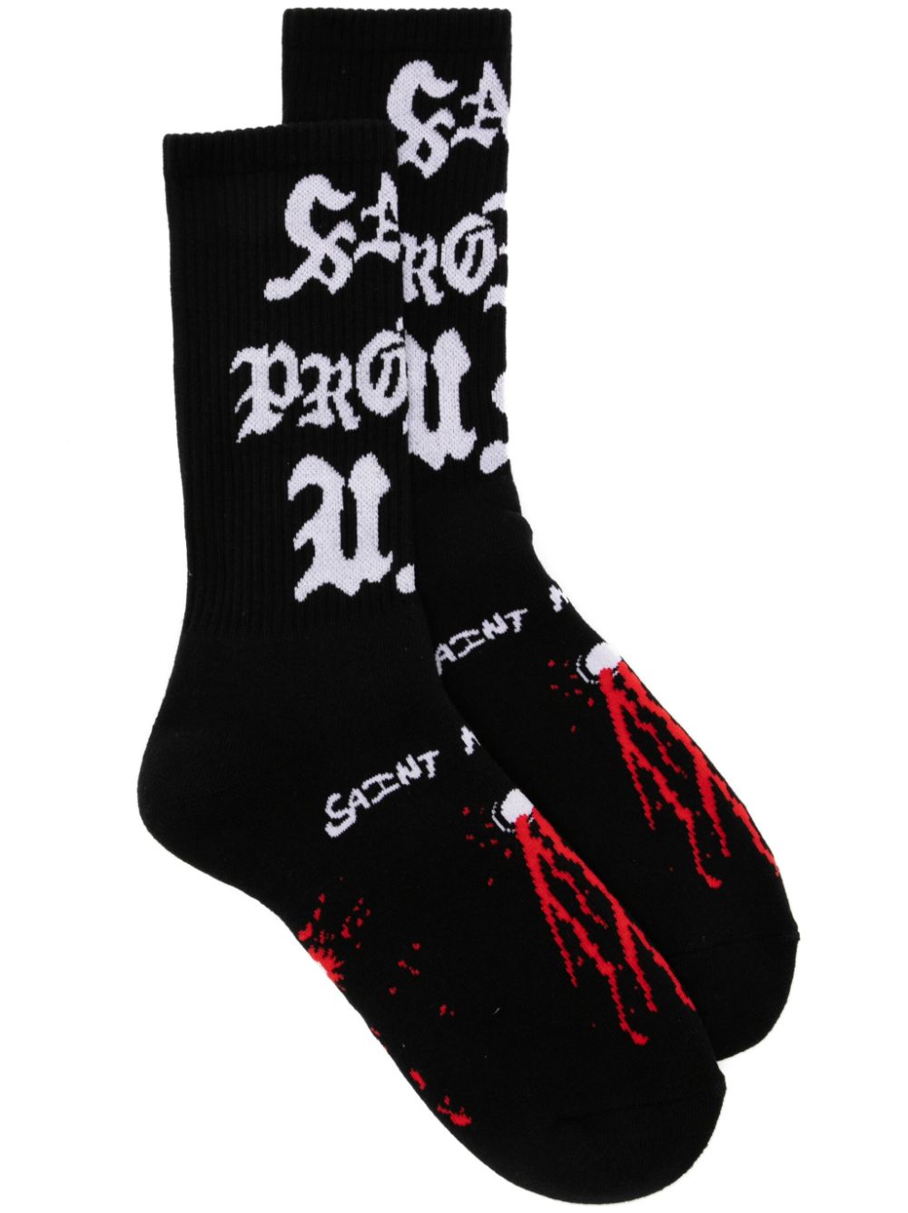 SAINT MXXXXXX logo-motif socks - Black von SAINT MXXXXXX