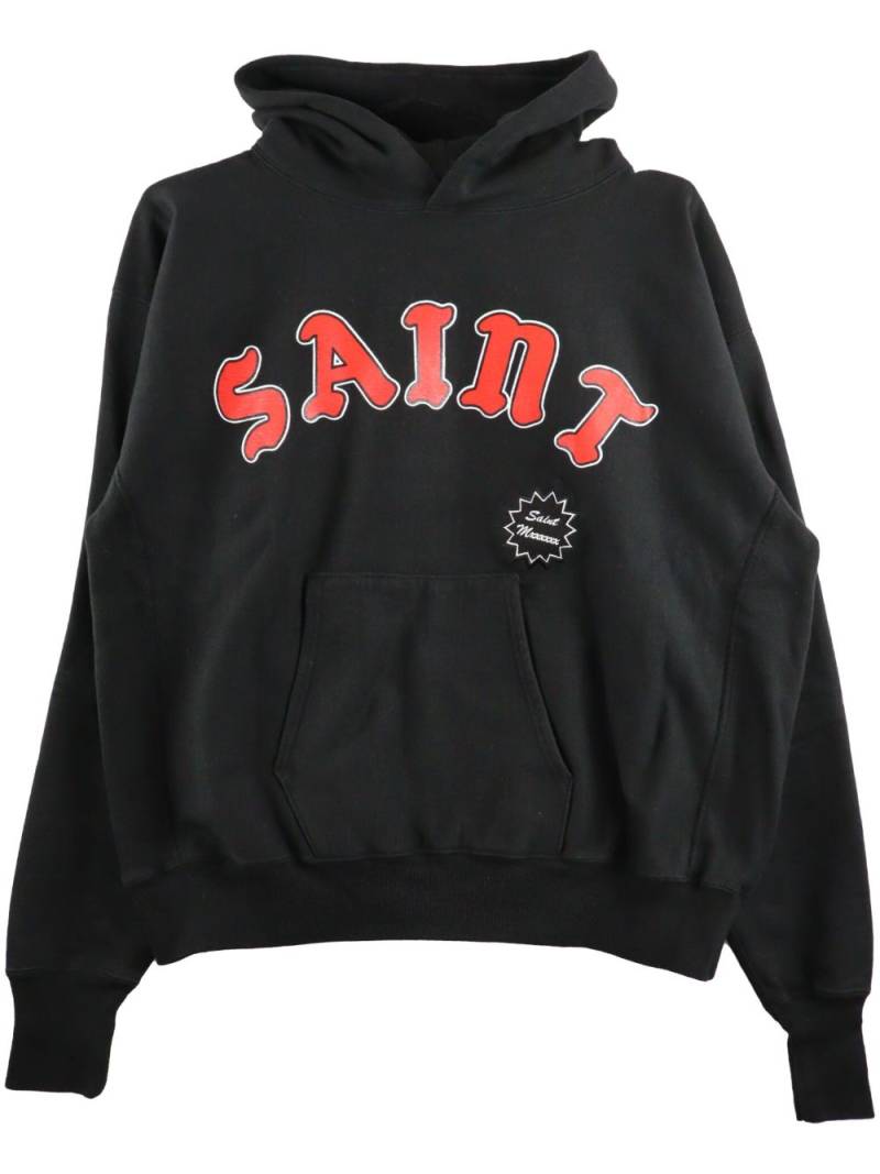 SAINT MXXXXXX logo-print cotton hoodie - Black von SAINT MXXXXXX