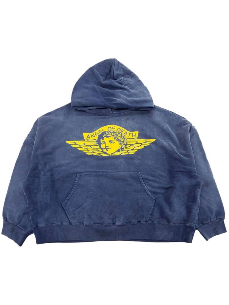 SAINT MXXXXXX logo-print hoodie - Blue von SAINT MXXXXXX