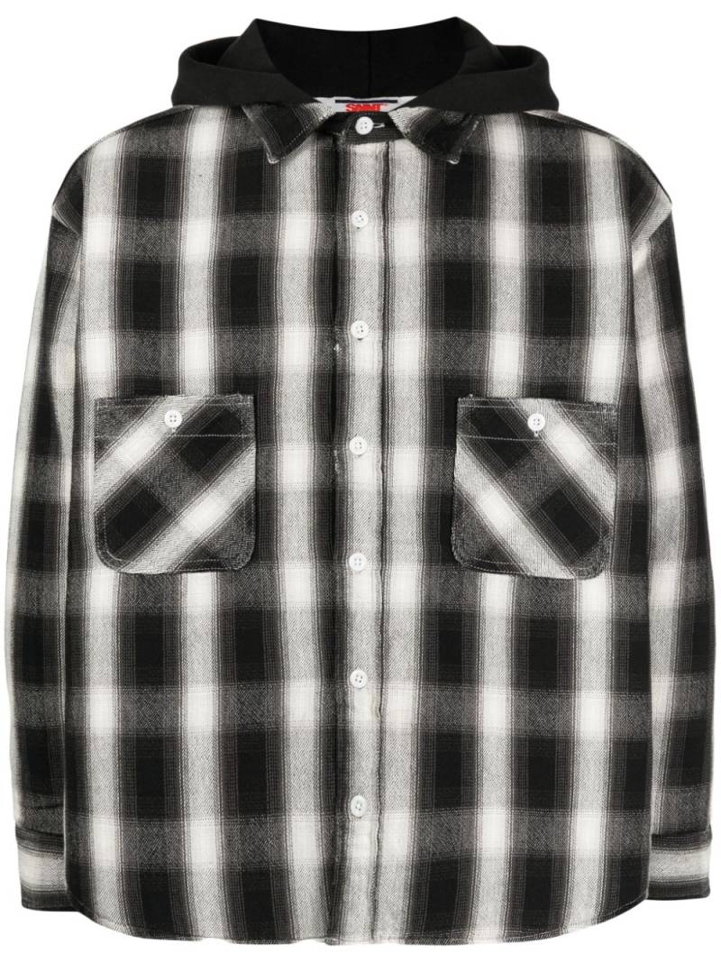 SAINT MXXXXXX plaid cotton shirt jacket - Black von SAINT MXXXXXX