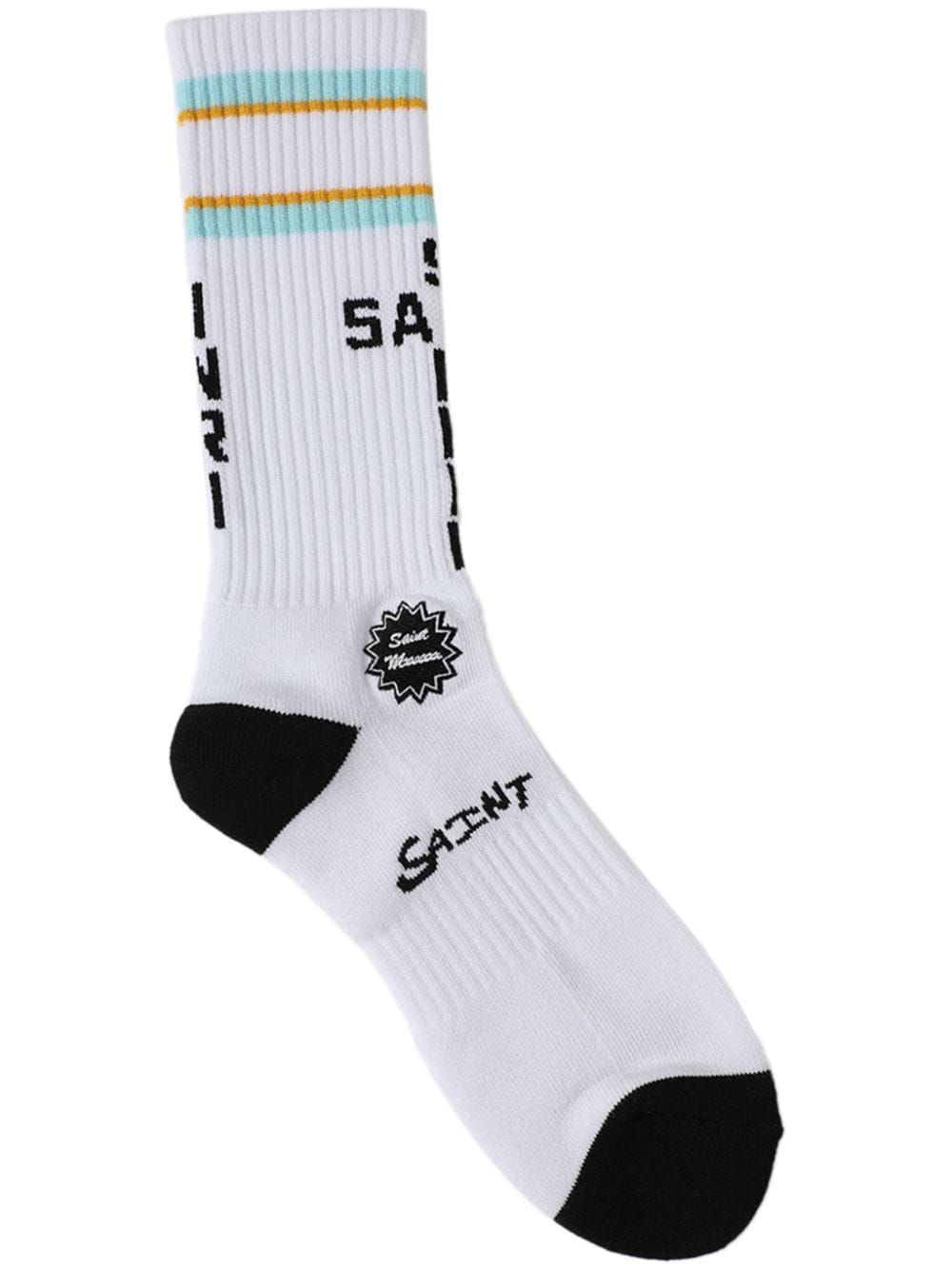 SAINT MXXXXXX stripe-detailing cotton socks - White von SAINT MXXXXXX