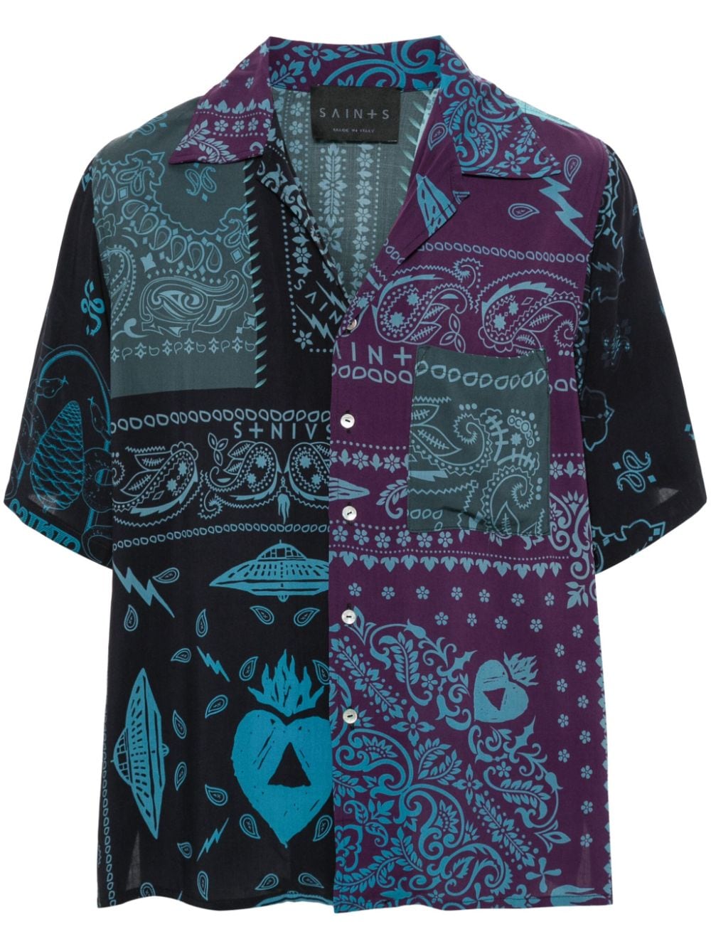 SAINTS STUDIO bandana-print shirt - Purple von SAINTS STUDIO