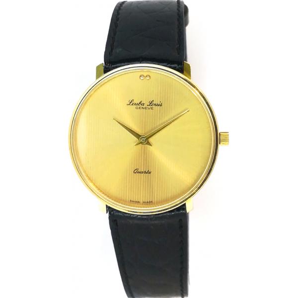 LOUIS LEUBA Golduhr Geneve Classic mit Lederband von _SALE