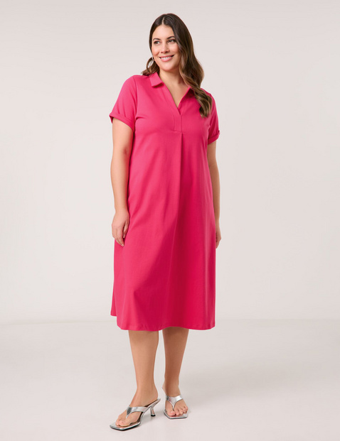 SAMOON Damen Baumwollkleid aus Interlock-Jersey Baumwolle Rot SAMOON Damen Baumwollkleid aus Interlock-Jersey Baumwolle Rot von SAMOON