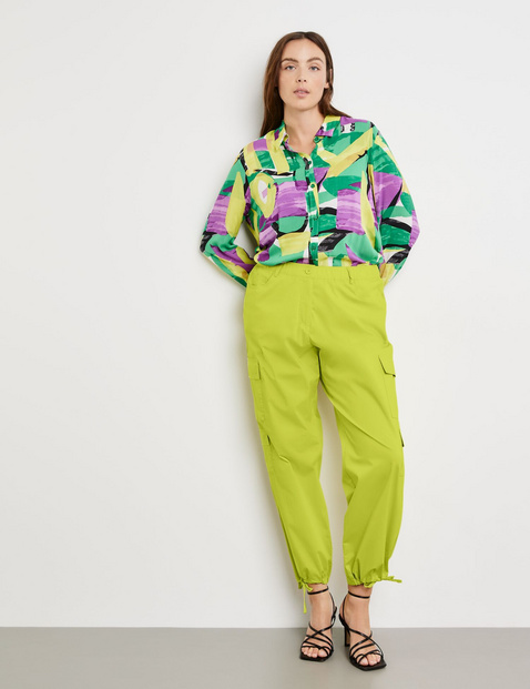 SAMOON Damen Cargohose aus Baumwoll-Mix Carlotta Baumwolle Normale Leibhöhe Grün SAMOON Damen Cargohose aus Baumwoll-Mix Carlotta Baumwolle Normale Leibhöhe Grün von SAMOON