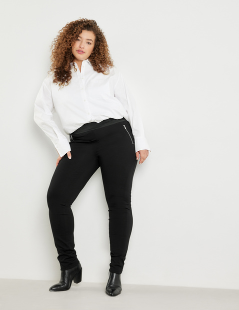 SAMOON Damen Stretchhose Lucy Viskose Normale Leibhöhe Schwarz SAMOON Damen Stretchhose Lucy Viskose Normale Leibhöhe Schwarz von SAMOON