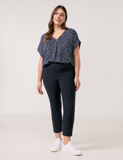 SAMOON Damen Stretchkomfortable 3/4 Hose Lucy Viskose Normale Leibhöhe Blau SAMOON Damen Stretchkomfortable 3/4 Hose Lucy Viskose Normale Leibhöhe Blau von SAMOON