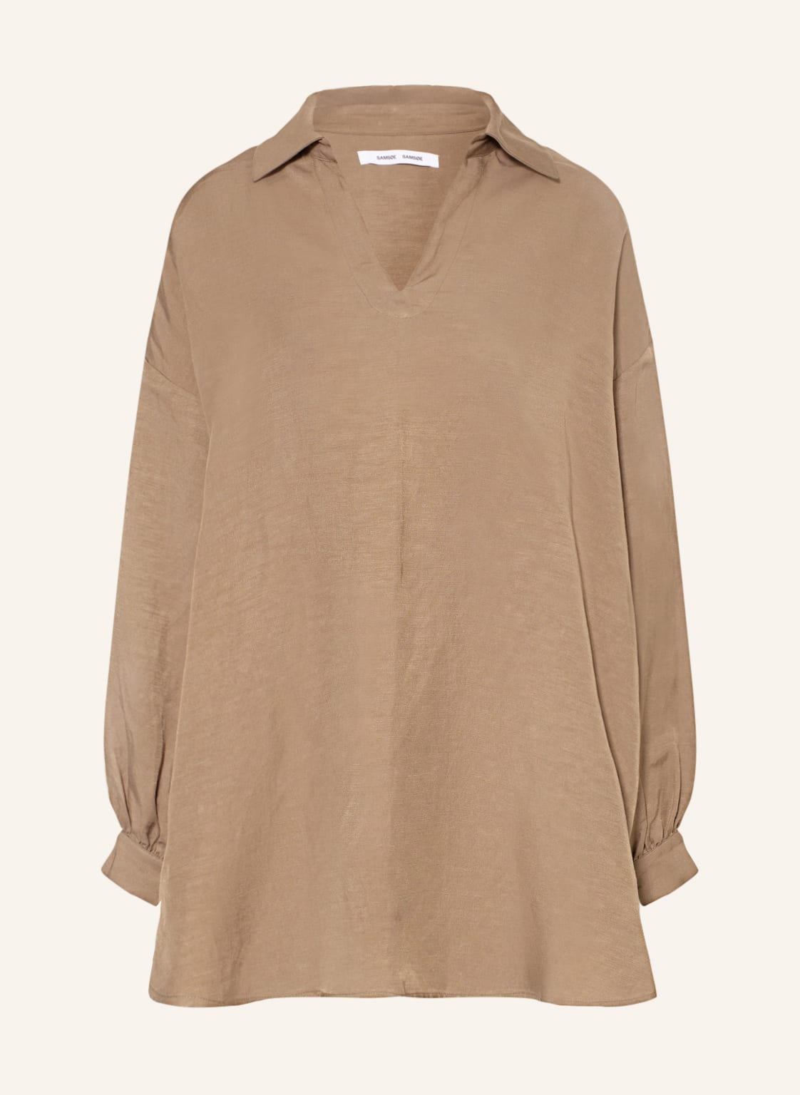 Samsøe  Samsøe Oversized-Blusenshirt Gitte Mit Leinen beige von SAMSØE  SAMSØE