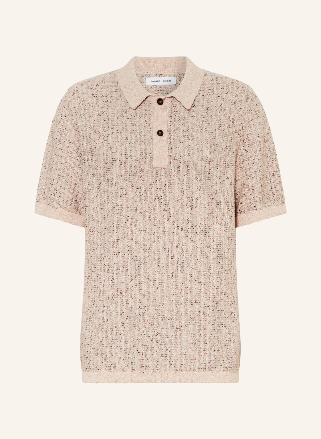 Samsøe  Samsøe Strick-Poloshirt Sarsene beige von SAMSØE  SAMSØE