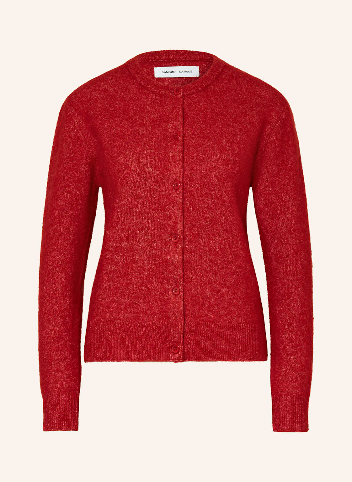 Samsøe Samsøe Strickjacke Nor Mit Alpaka rot Samsøe Samsøe Strickjacke Nor Mit Alpaka rot von SAMSØE SAMSØE