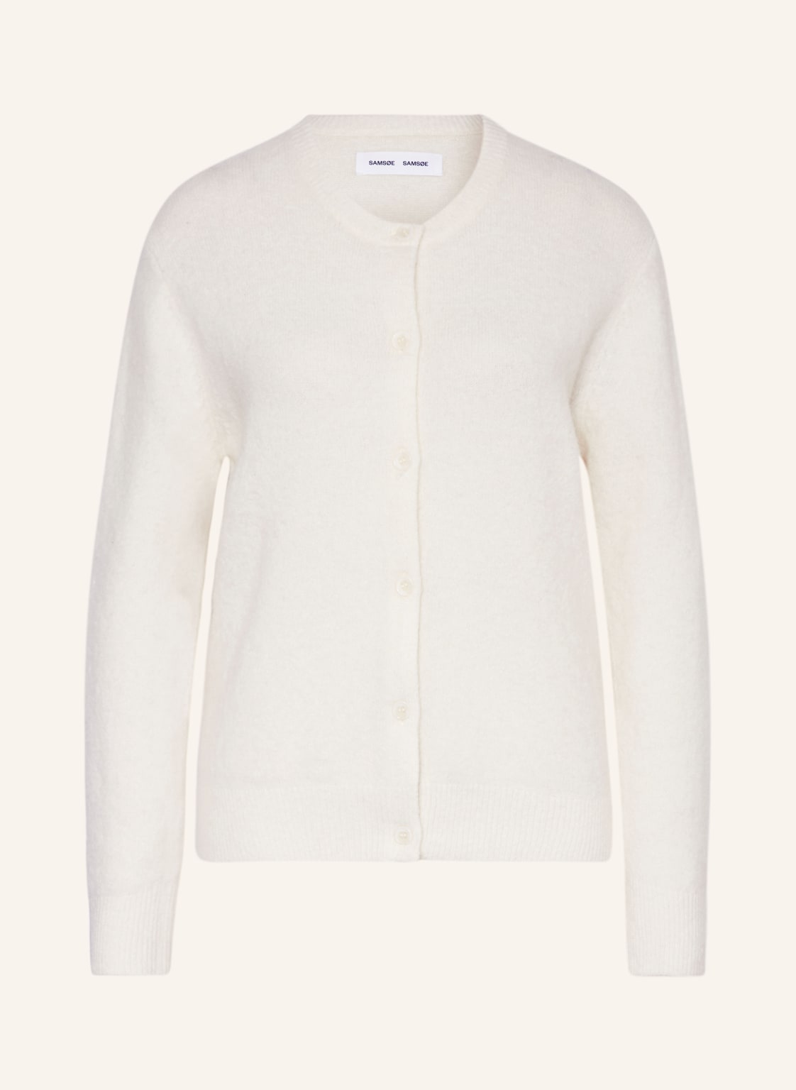 Samsøe Samsøe Strickjacke Nor Mit Alpaka weiss Samsøe Samsøe Strickjacke Nor Mit Alpaka weiss von SAMSØE SAMSØE