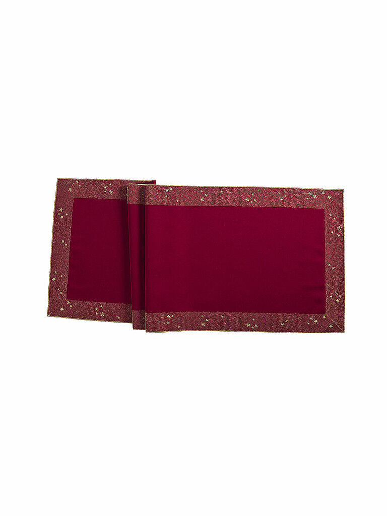 SANDER Tischläufer STARLIGHT 50x150cm Burgundy dunkelrot von SANDER