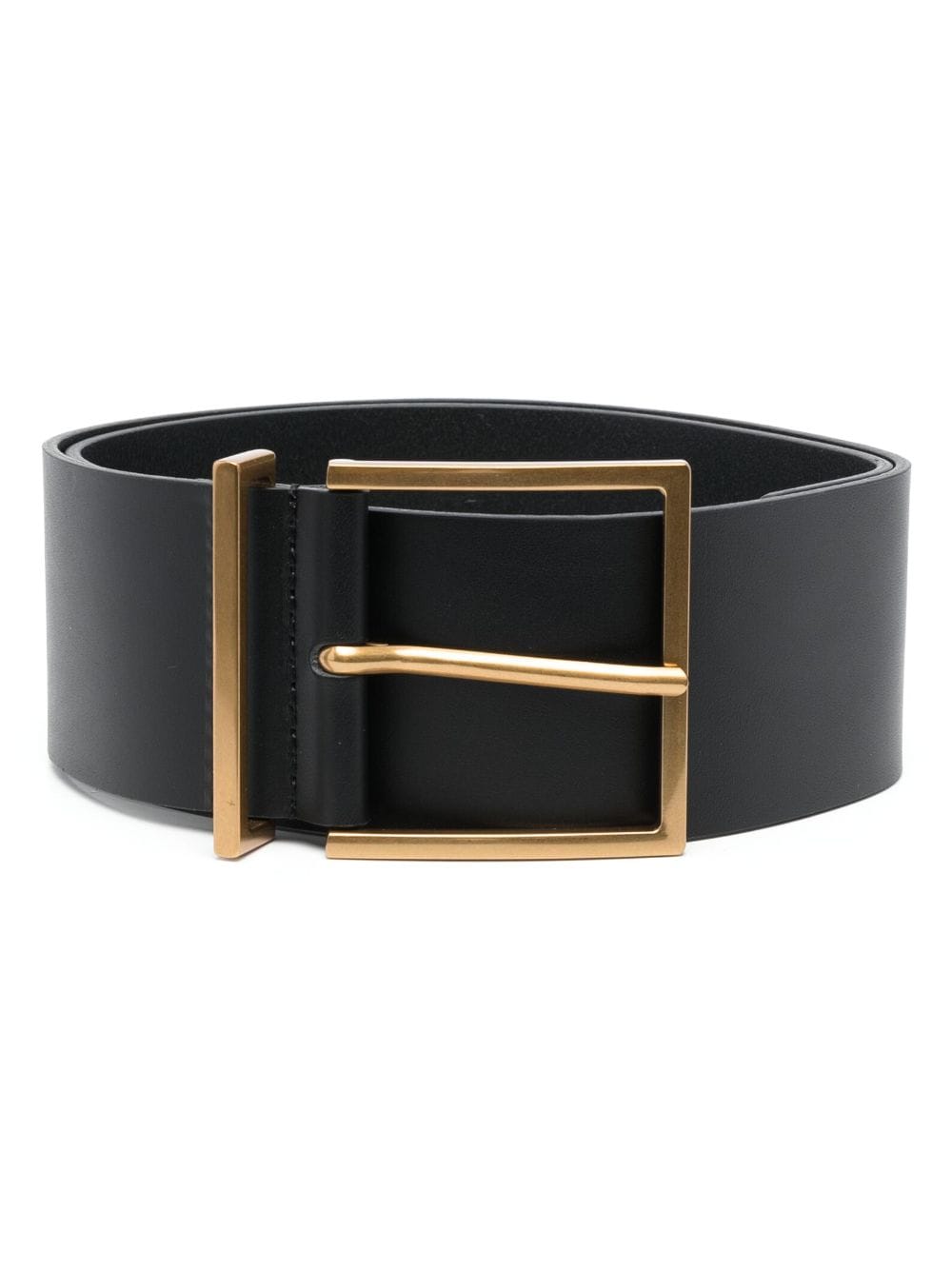 SANDRO wide leather belt - Black von SANDRO