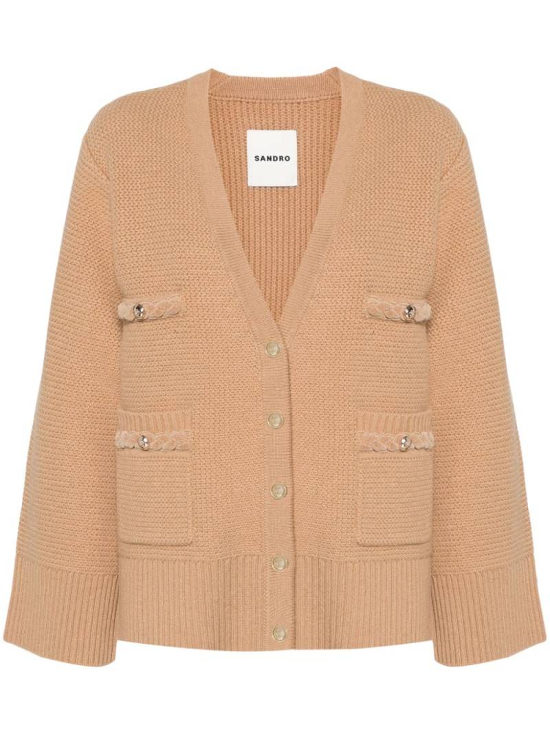 SANDRO Martie wool cardigan - Brown von SANDRO