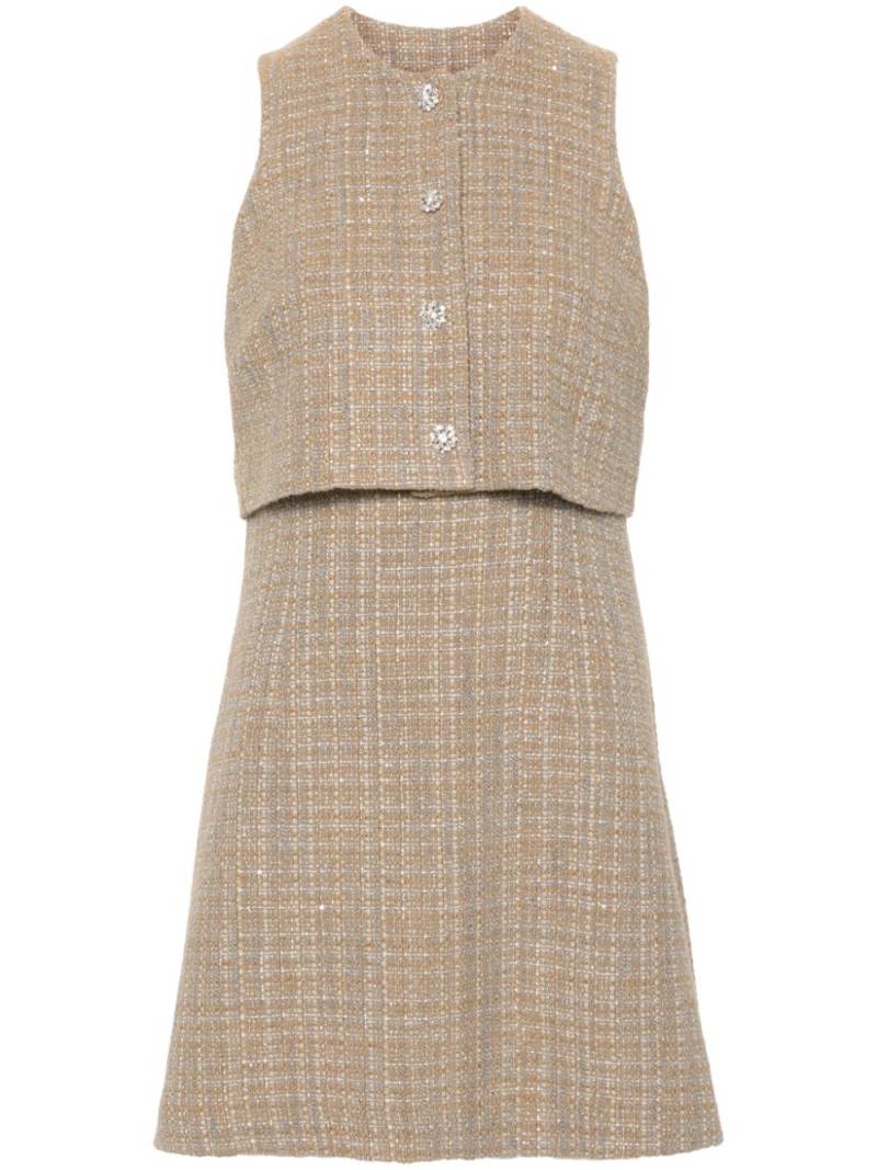 SANDRO Penelope tweed minidress - Neutrals von SANDRO