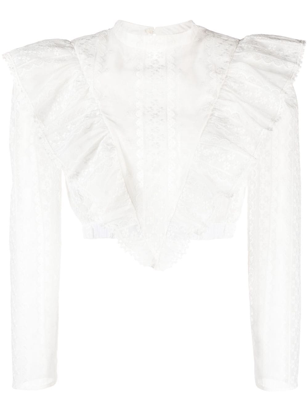 SANDRO Shena floral-embroidered blouse - White von SANDRO