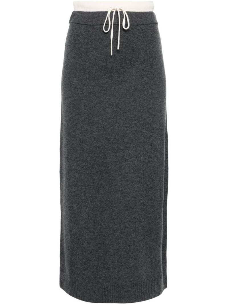 SANDRO Susana knitted midi skirt - Grey von SANDRO