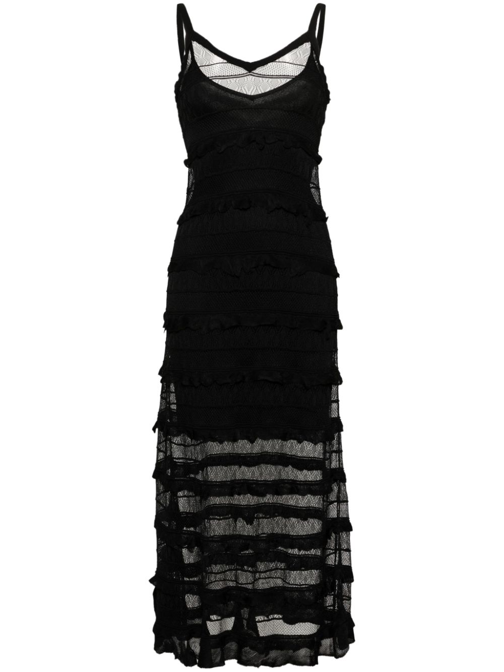 SANDRO V-neck lace maxi dress - Black von SANDRO