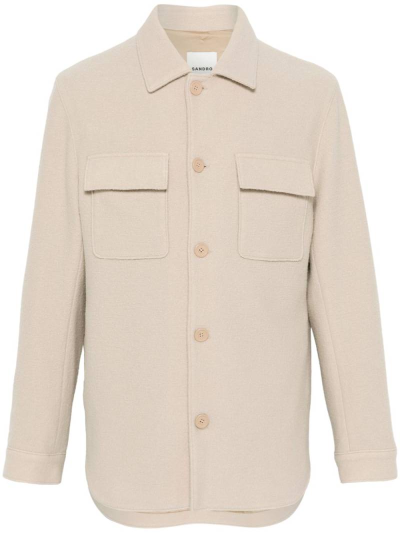 SANDRO bouclé jacket - Neutrals von SANDRO