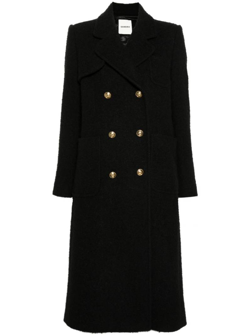 SANDRO brushed-effect trench coat - Black von SANDRO