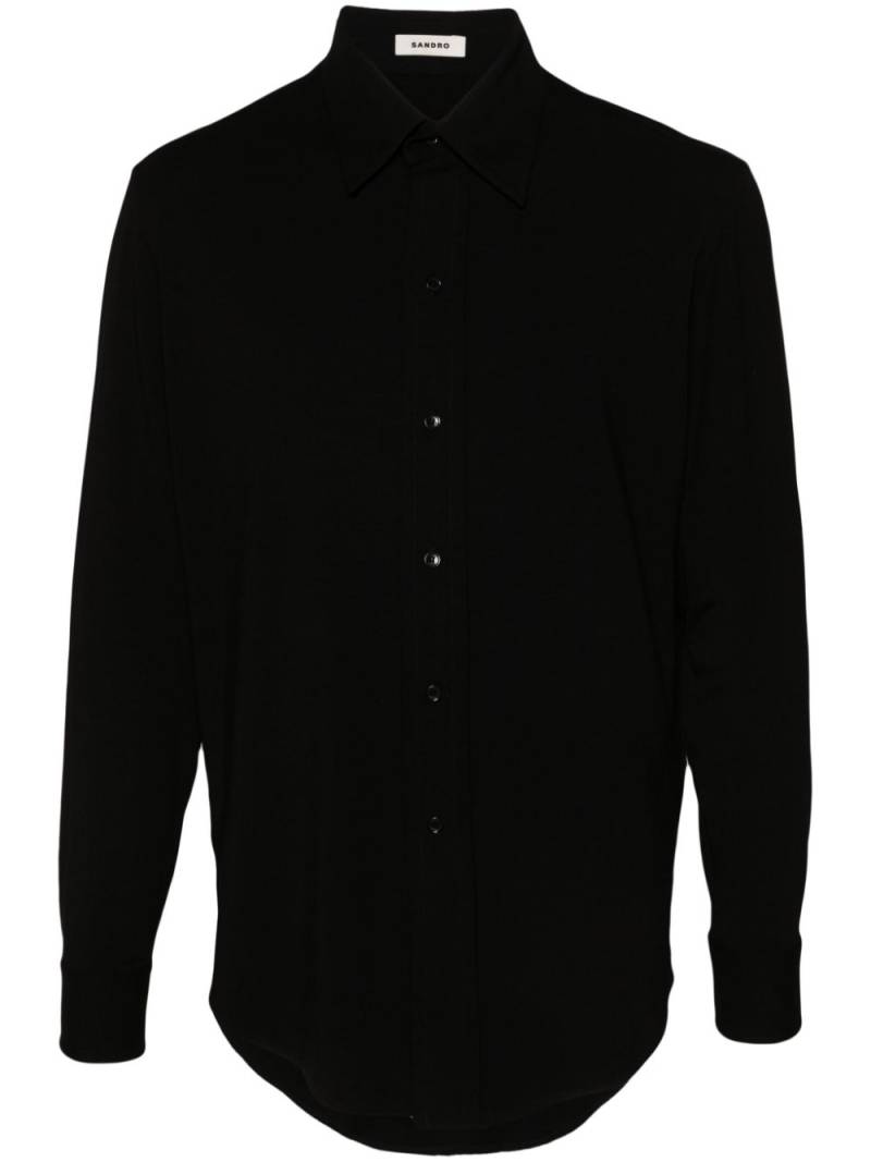 SANDRO button-up jersey shirt - Black von SANDRO