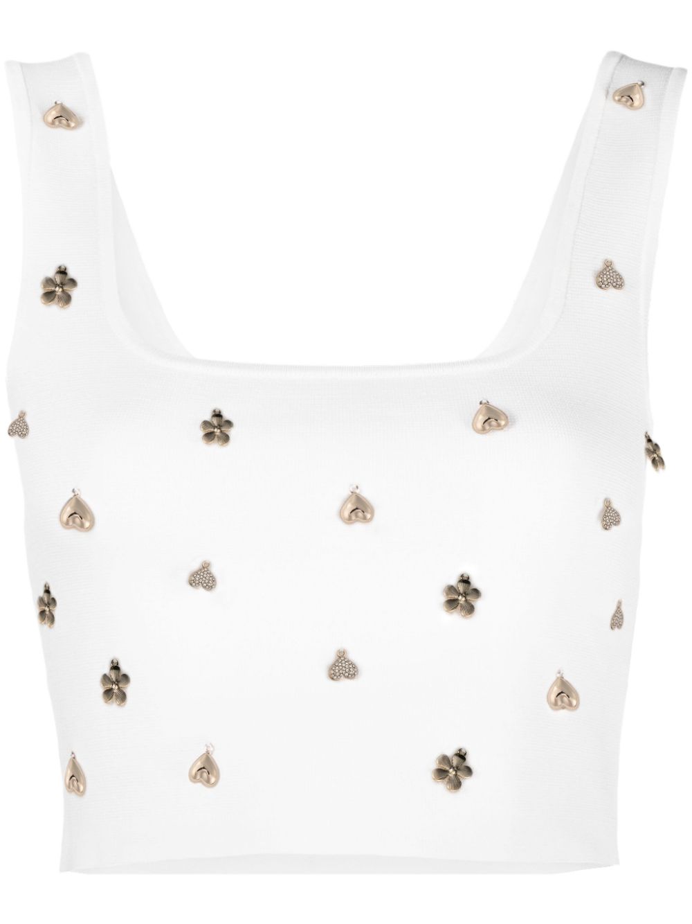 SANDRO charm-embellished crop top - White von SANDRO