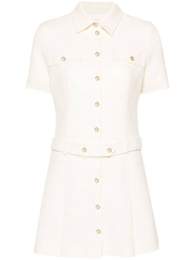 SANDRO classic-collar tweed minidress - White von SANDRO