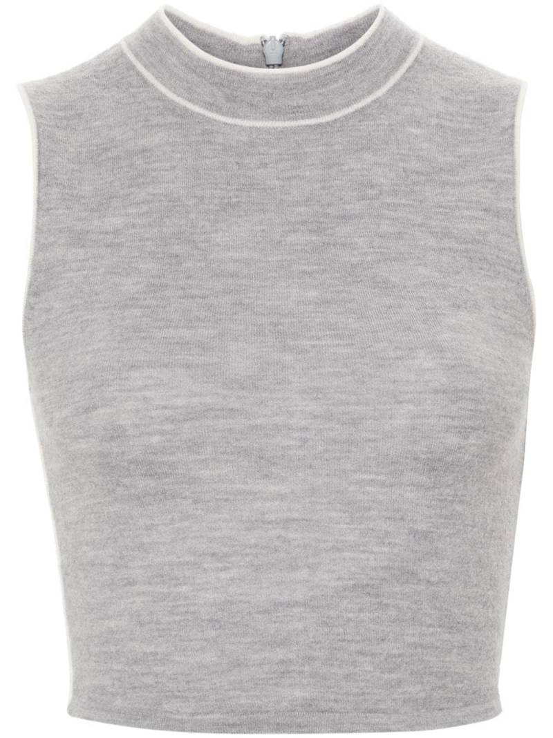 SANDRO contrasting-trim top - Grey von SANDRO