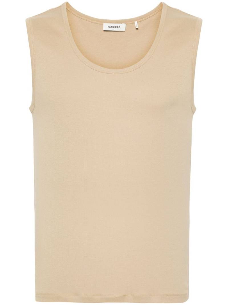 SANDRO cotton tank top - Neutrals von SANDRO