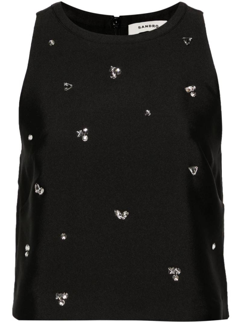 SANDRO crystal-embellished tank top - Black von SANDRO