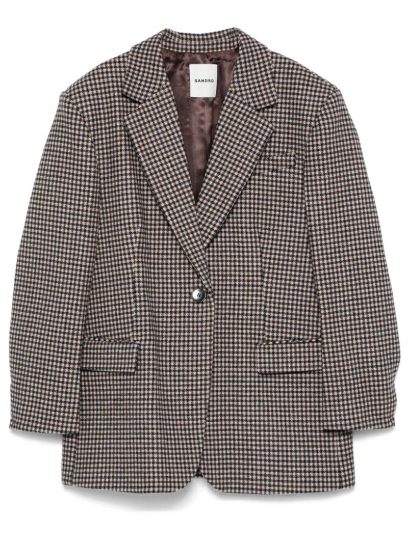 SANDRO dogtooth blazer - Brown von SANDRO