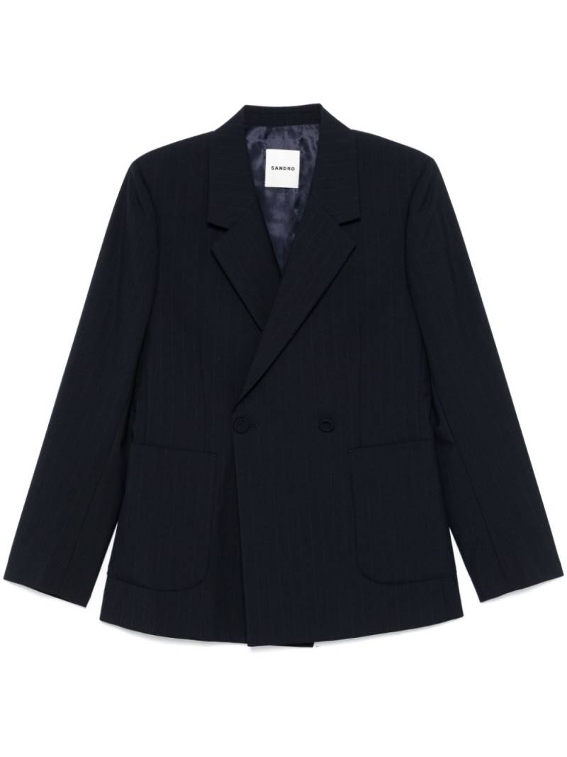 SANDRO double-breasted blazer - Blue von SANDRO