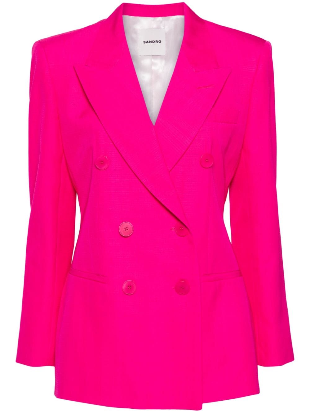 SANDRO double-breasted cotton blazer - Pink von SANDRO