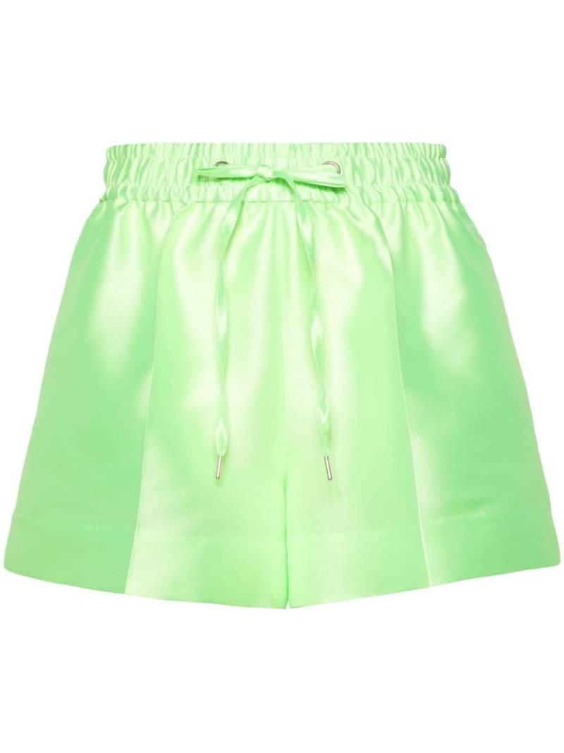 SANDRO drawstring-waist crepe mini shorts - Green von SANDRO