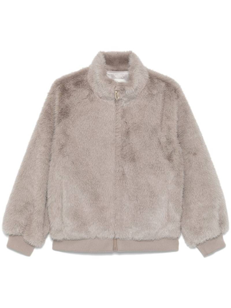 SANDRO faux-fur jacket - Grey von SANDRO