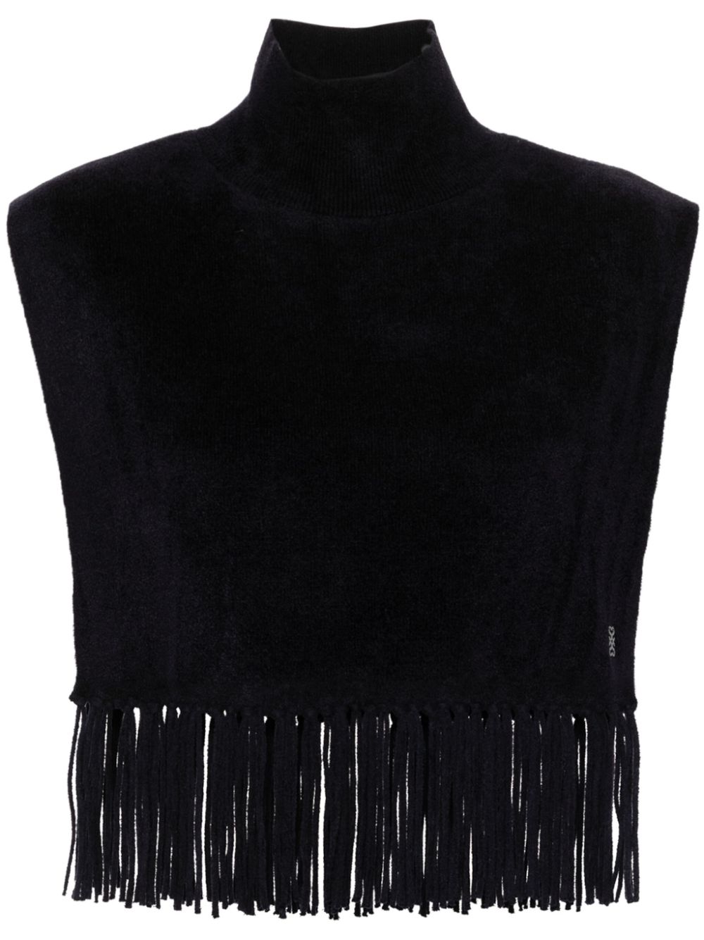 SANDRO fringed high-neck vest - Blue von SANDRO