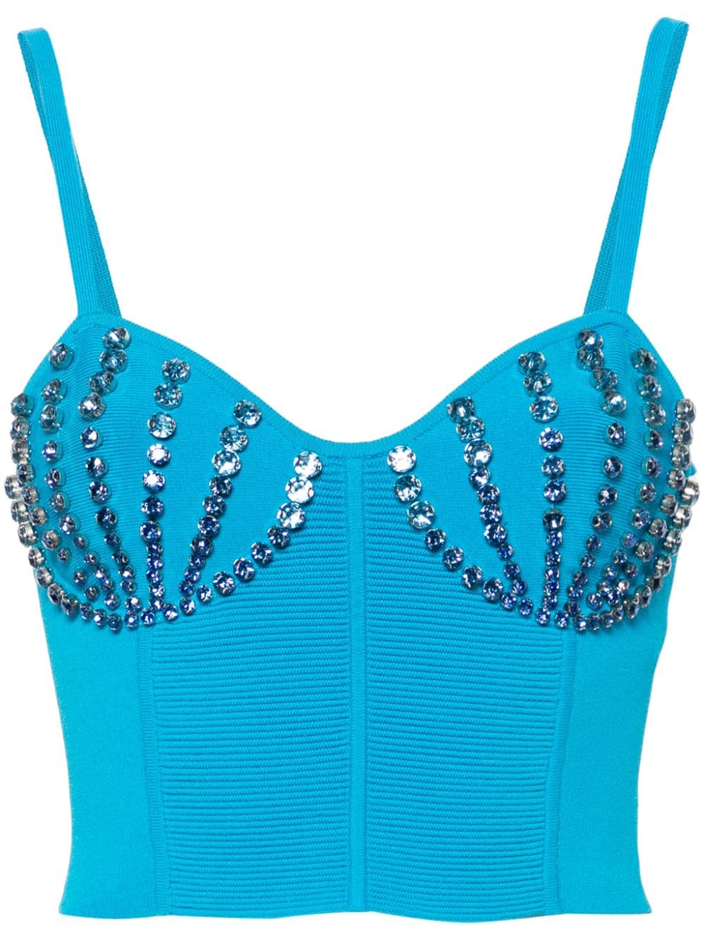 SANDRO gem-embellished cropped top - Blue von SANDRO