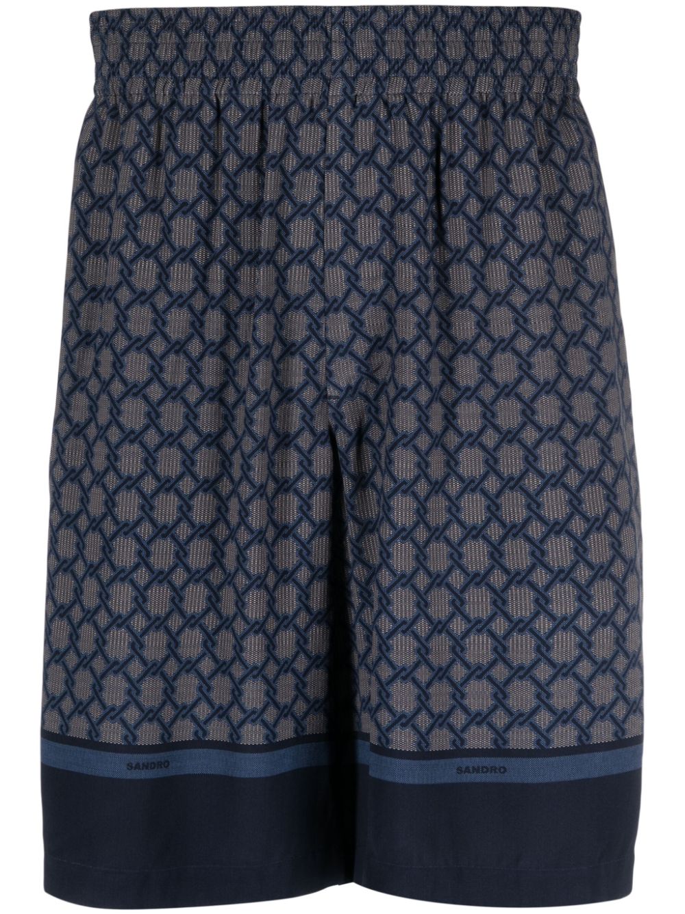 SANDRO geometric-print bermuda shorts - Blue von SANDRO