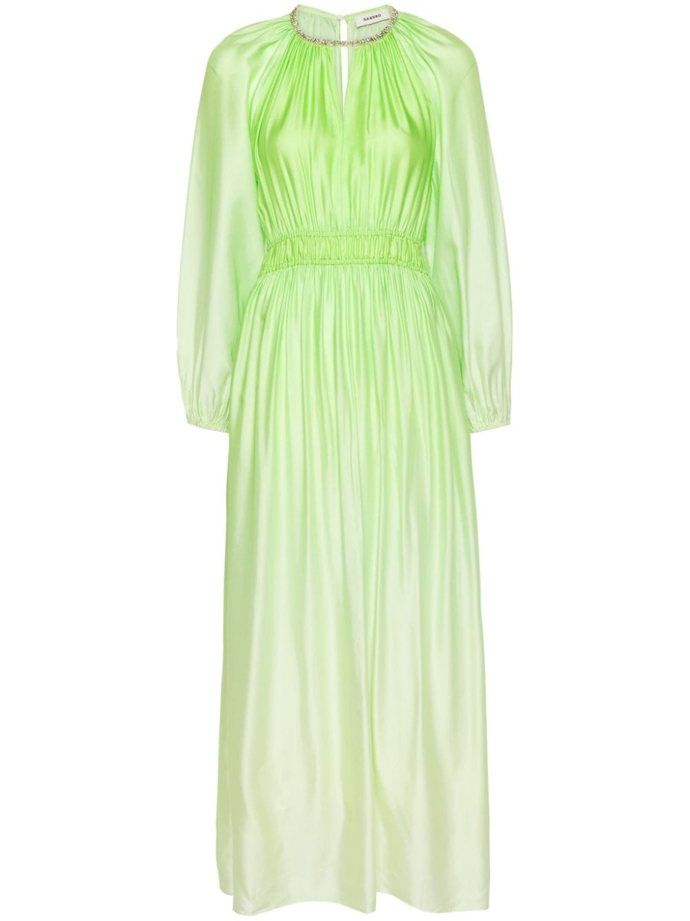 SANDRO gradient-effect satin maxi dress - Green von SANDRO