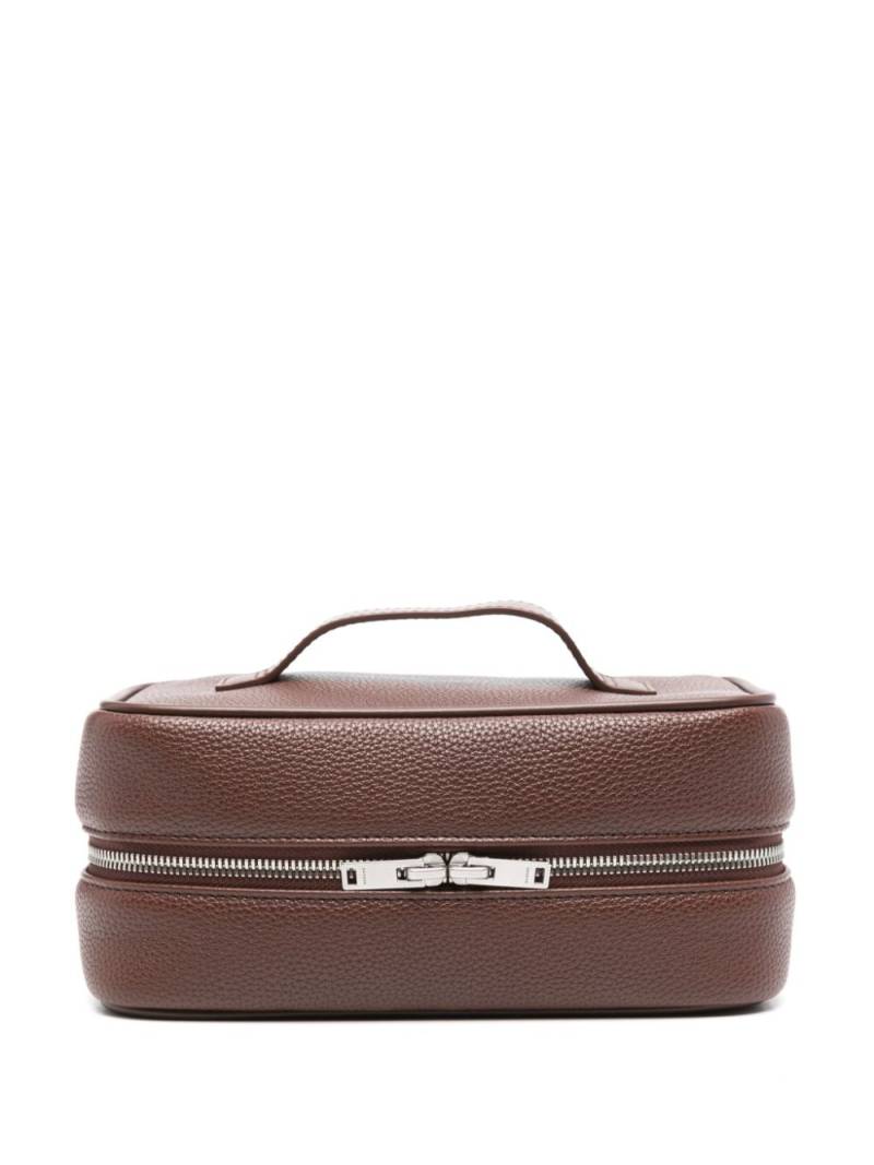 SANDRO grained wash bag - Brown von SANDRO