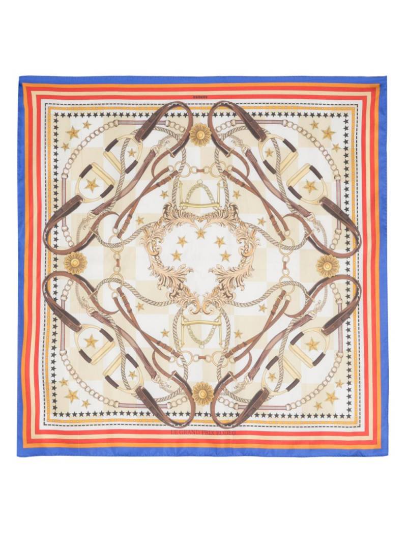 SANDRO graphic-print silk scarf - Neutrals von SANDRO