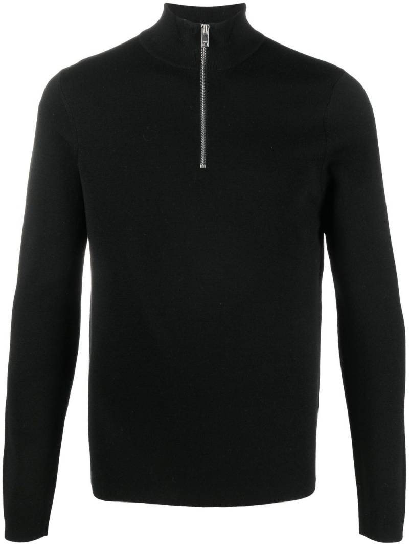 SANDRO half-zip wool jumper - Black von SANDRO