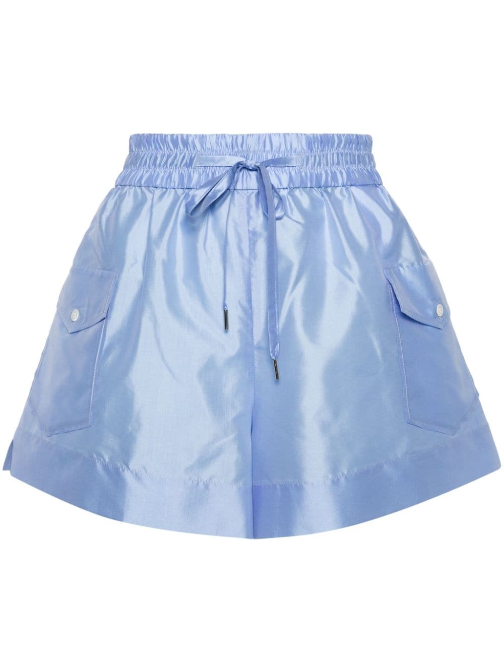 SANDRO high-waisted elasticated-waist shorts - Blue von SANDRO