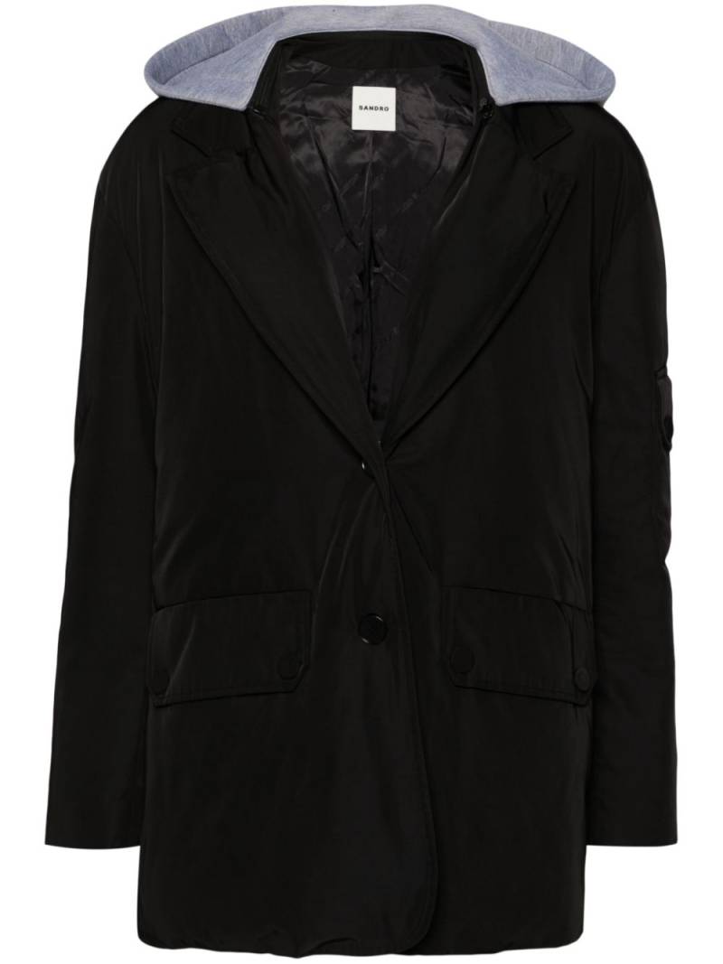 SANDRO hooded puffer jacket - Black von SANDRO