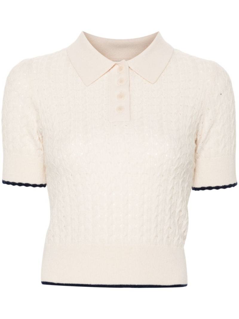 SANDRO knitted polo shirt - Neutrals von SANDRO