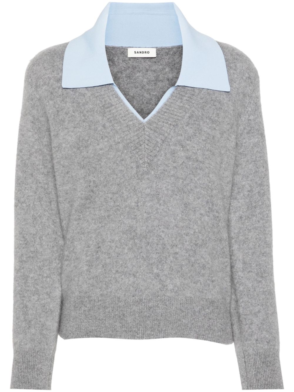 SANDRO layered-effect wool jumper - Grey von SANDRO