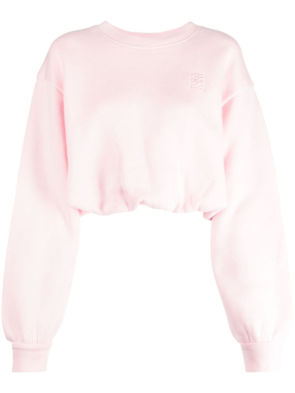 SANDRO logo-embroidered cropped sweatshirt - Pink von SANDRO